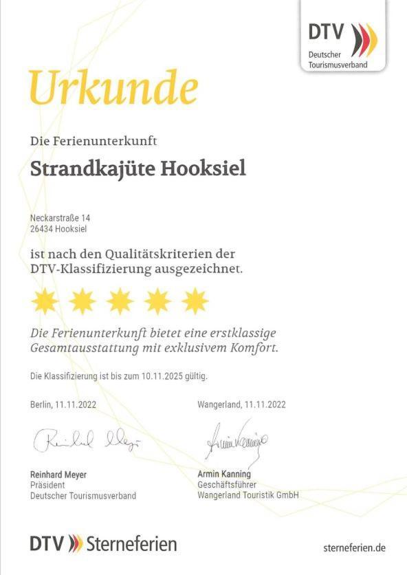 שיליג Strandkajuete Hooksiel מראה חיצוני תמונה